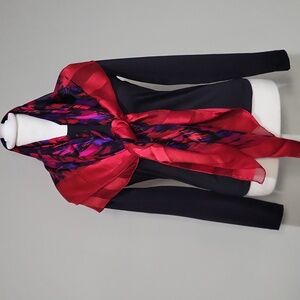 Carlisle Sheer Silk Flame Scarf. 42" x 42". Never worn.